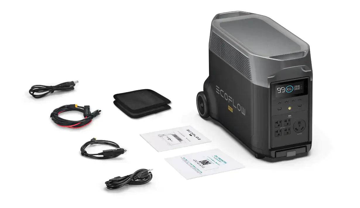 EcoFlow DELTA Pro Portable Power Station with accessories from Cabin Depot