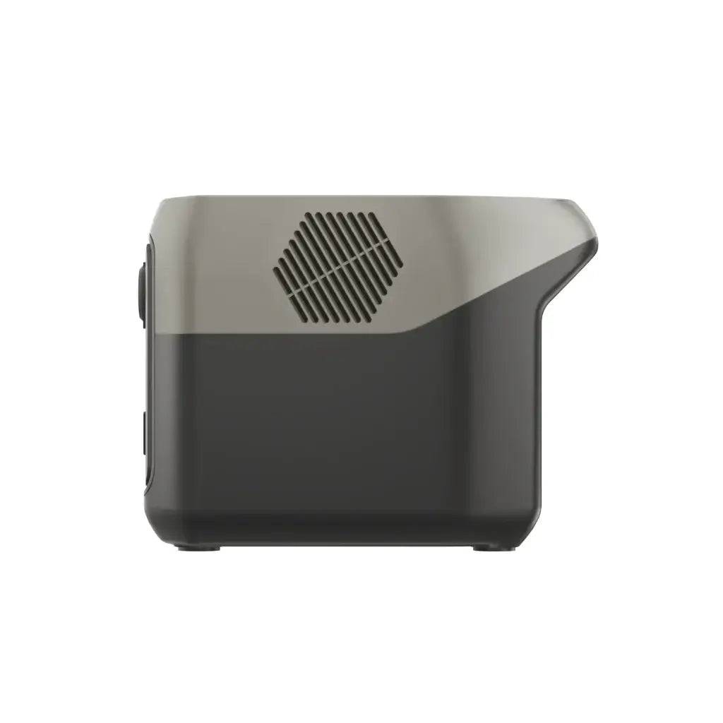 Side view of EcoFlow RIVER 2 Max Portable Power Station, available with fast shipping at Cabin Depot.
