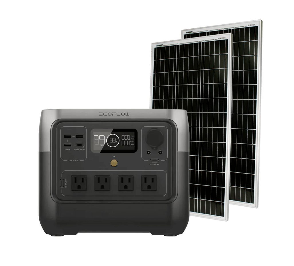 EcoFlow RIVER 2 Pro Portable Power Station with solar panels - Cabin Depot available, fast shipping in Canada.
