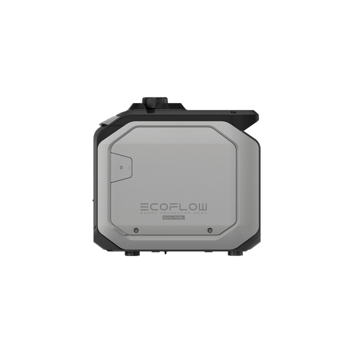 EcoFlow Smart Generator 3000 Dual Fuel for home standby backup and portable power, featuring 3000W AC fast charging.