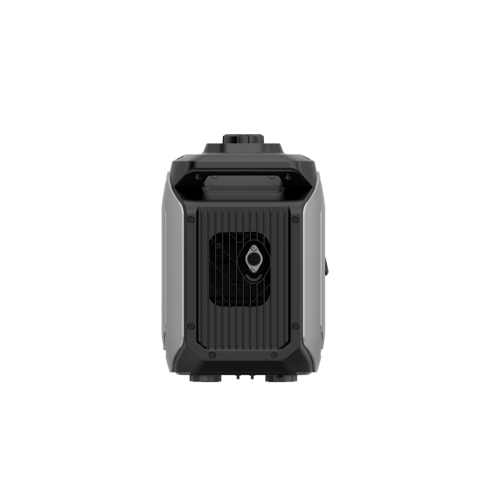 EcoFlow Smart Generator 3000 front view showcasing portable dual fuel home standby power with 3000W AC fast charging capability.