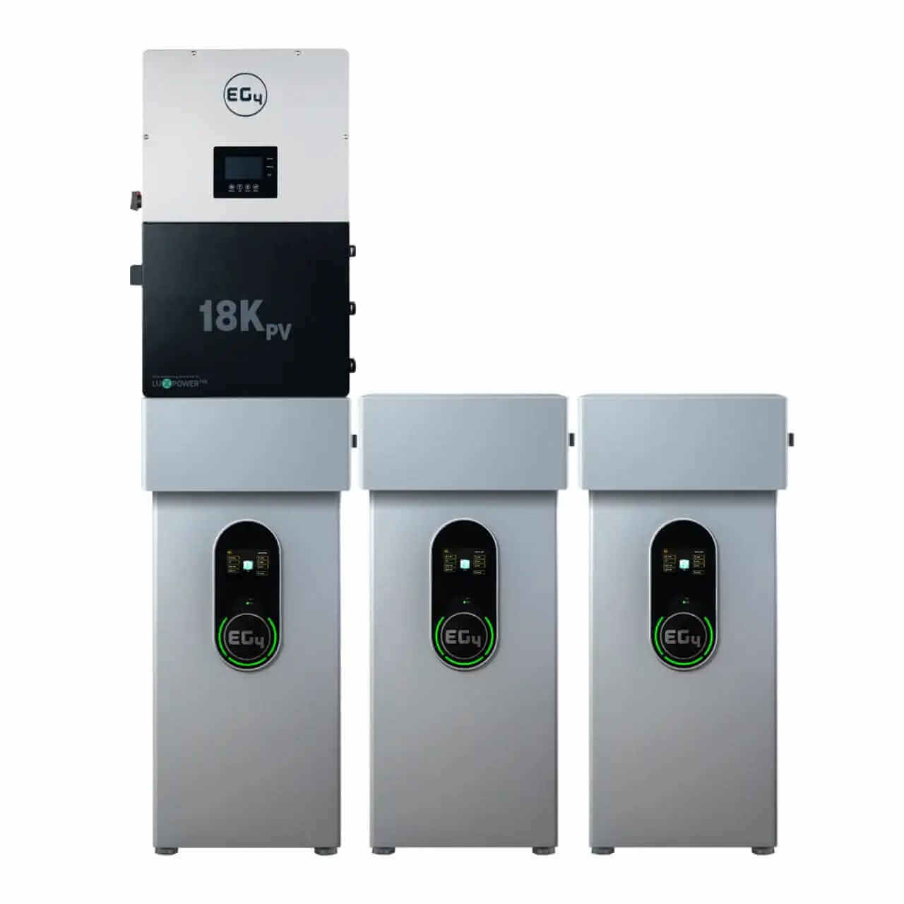 EG4 Wall Mount Indoor Battery 280AH and 18KPV Hybrid Inverter Bundle from Cabin Depot for off-grid power solutions.