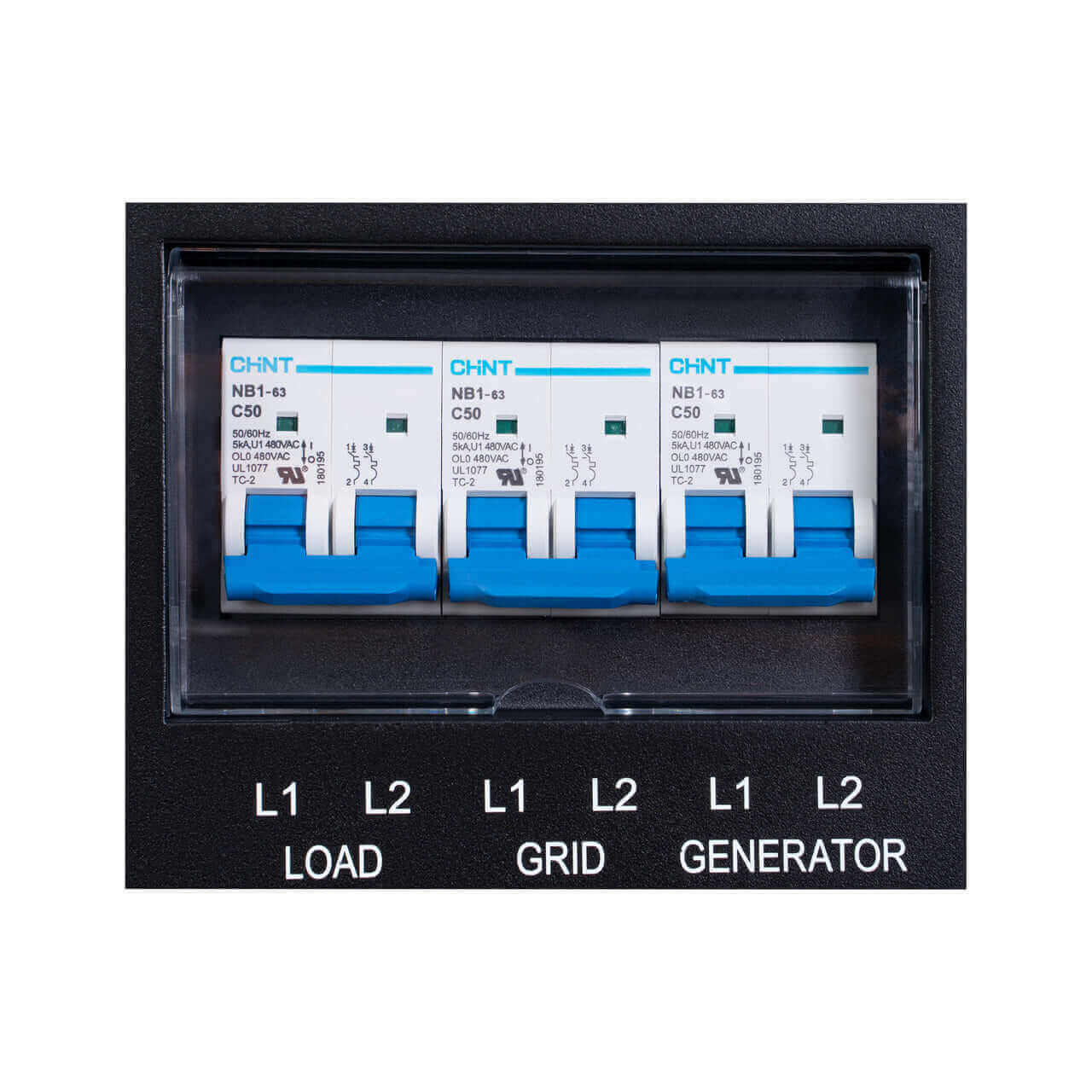 EG4 48V Off-Grid Inverter Internal Circuit at Cabin Depot, showing load, grid, and generator connections for energy solutions.