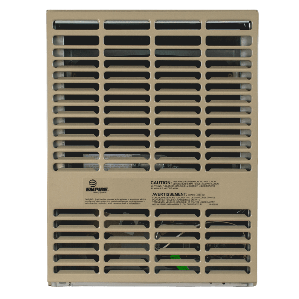 Empire 10,000 BTU Direct Vent Propane Heater from Cabin Depot, perfect for small spaces. Durable, UL Certified. Made in USA.