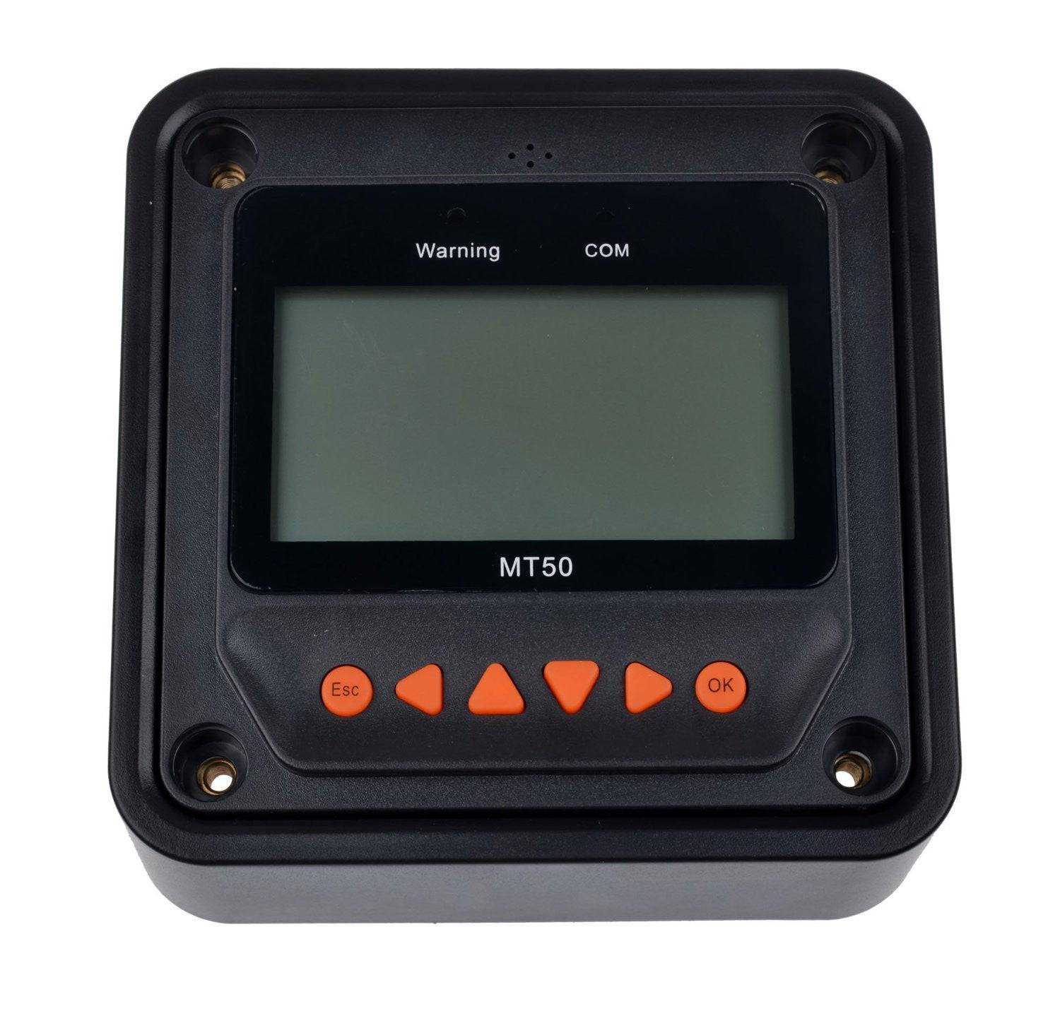 EPEver MT50 Remote for MPPT Charge Controllers, available at Cabin Depot, featuring large LCD and failure alarms.