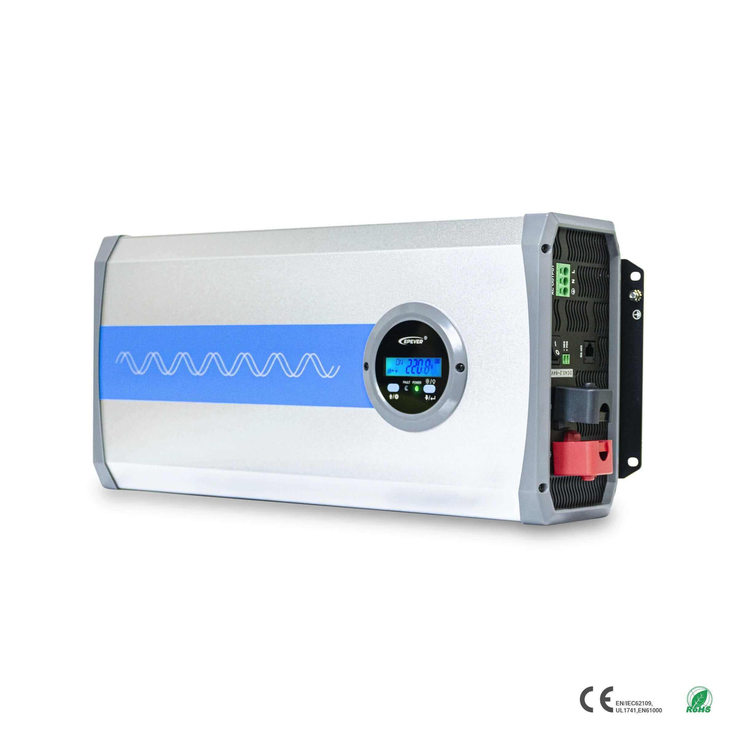 EPEver IPower-Plus ETL Certified 12V 3000W Pure Sine Inverter for Cabin Depot, ideal for DC to AC conversion with lithium-ion batteries.