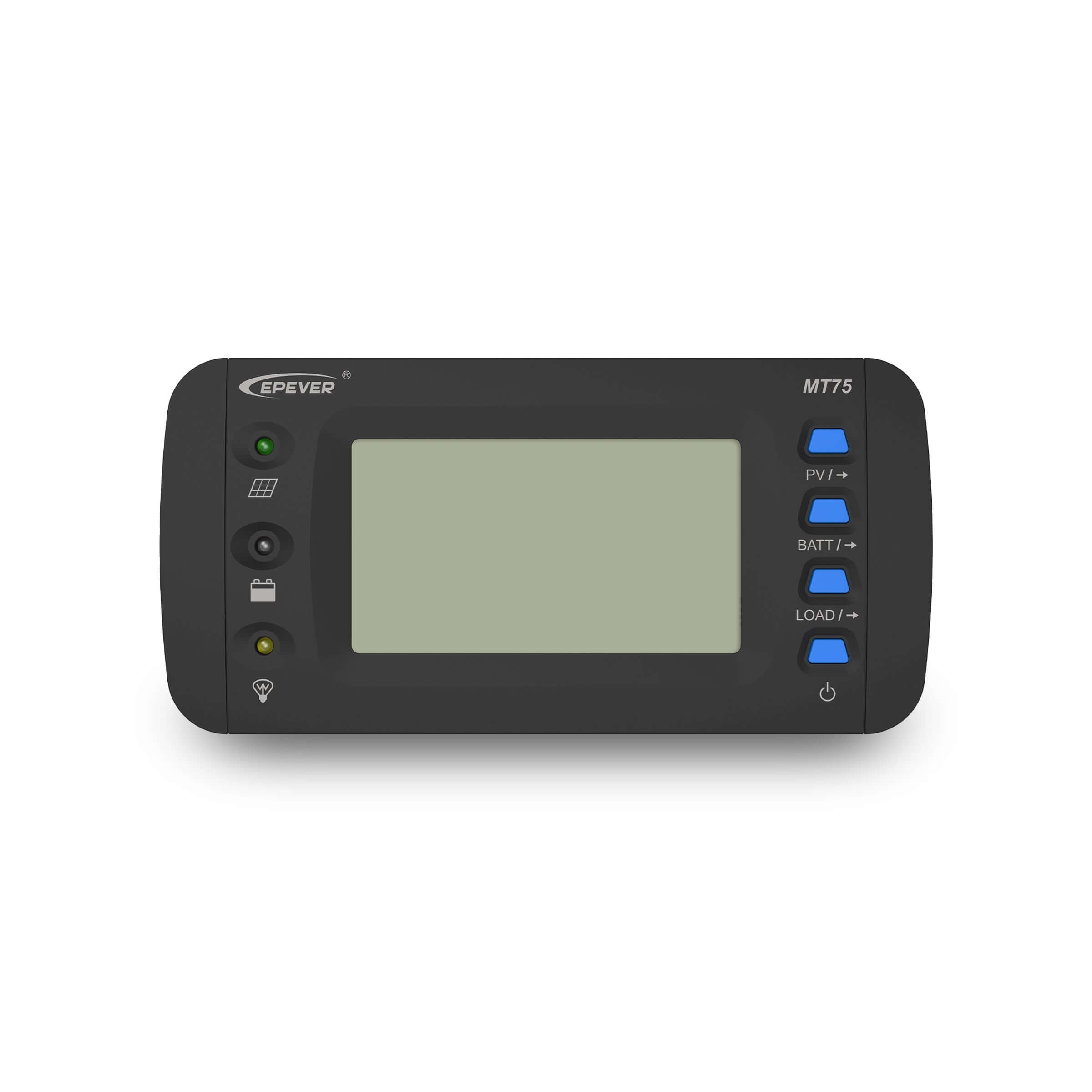 EPSolar MT75 remote meter for inverters and charge controllers, available at Cabin Depot. Ensures stable solar system performance.