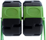 FCMP Outdoor HOTFROG Dual Body Tumbling Composter in green and black available at Cabin Depot