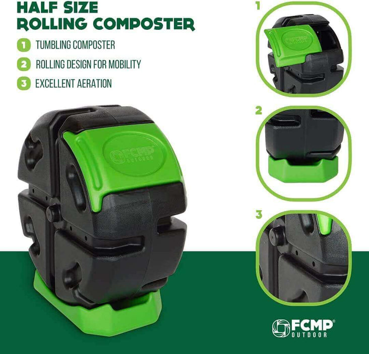 FCMP Outdoor 18.7Gal Outdoor Rolling Composter - Green - Uncategorized by FCMP Outdoor