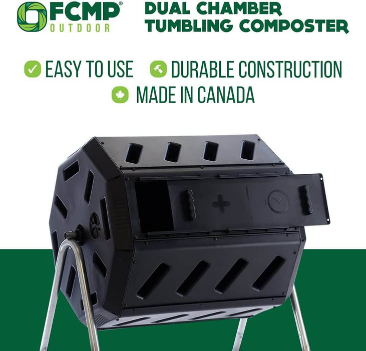 FCMP Outdoor Dual Chamber Tumbling Composter - Uncategorized by FCMP Outdoor