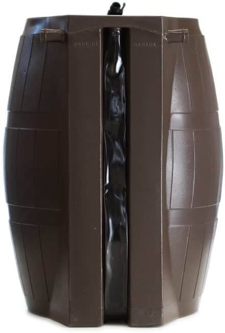 FCMP Outdoor 50Gal Rain Catcher Barrel, Cabin Depot, brown design, North America's leading rainwater collection solution.