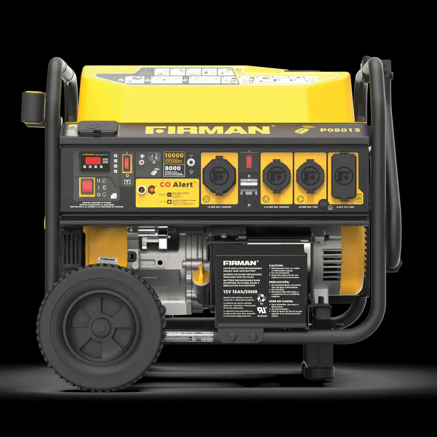 Firman 10000W 120/240V Gas Generator with CO Alert, Cabin Depot featured, performance series.