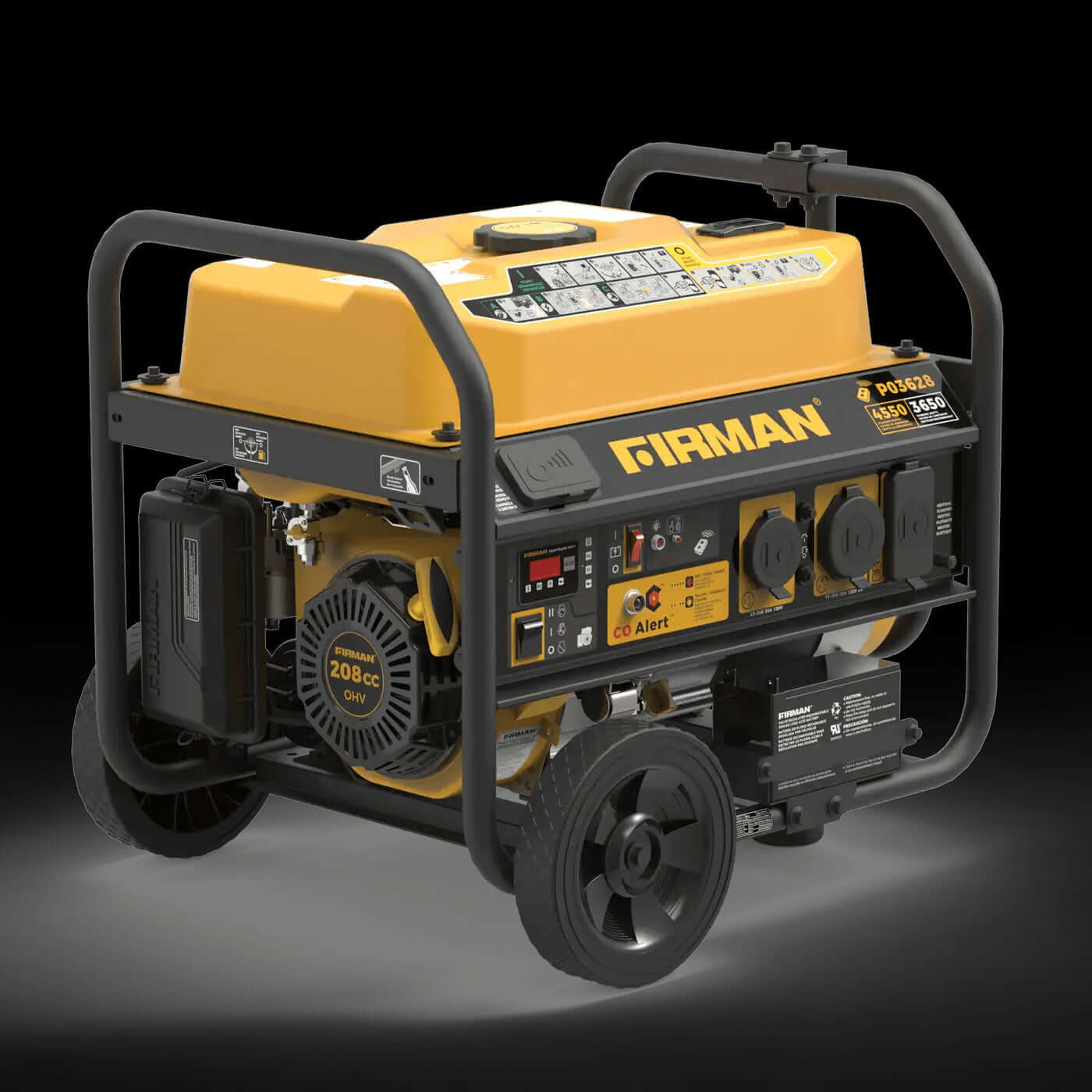 Firman 4,550W portable generator with CO Alert, remote start. Perfect for Cabin Depot adventures needing reliable power.