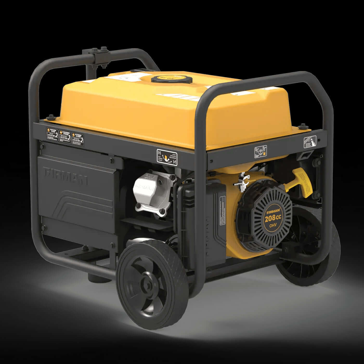 Firman 4550W gas remote start portable generator with CO alert, available at Cabin Depot, ideal for reliable and efficient power solutions.