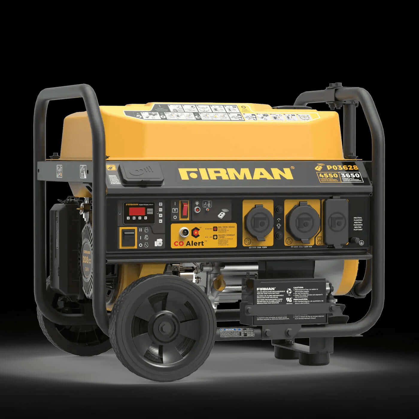 Firman 4,550W Gas Remote Start Portable Generator with CO Alert by Cabin Depot