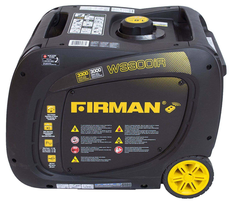 Firman 3,300/3,000W Whisper Series Gas Remote Start Portable Generator - Generators by Firman