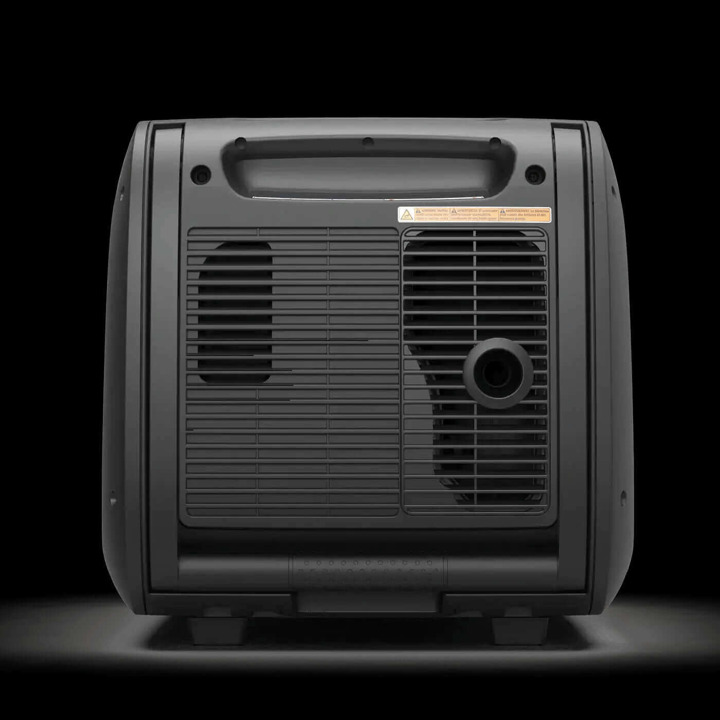 Back view of Firman 3,650W Whisper Series Generator, ideal for RV use and events, available at Cabin Depot with flat rate shipping in Canada.