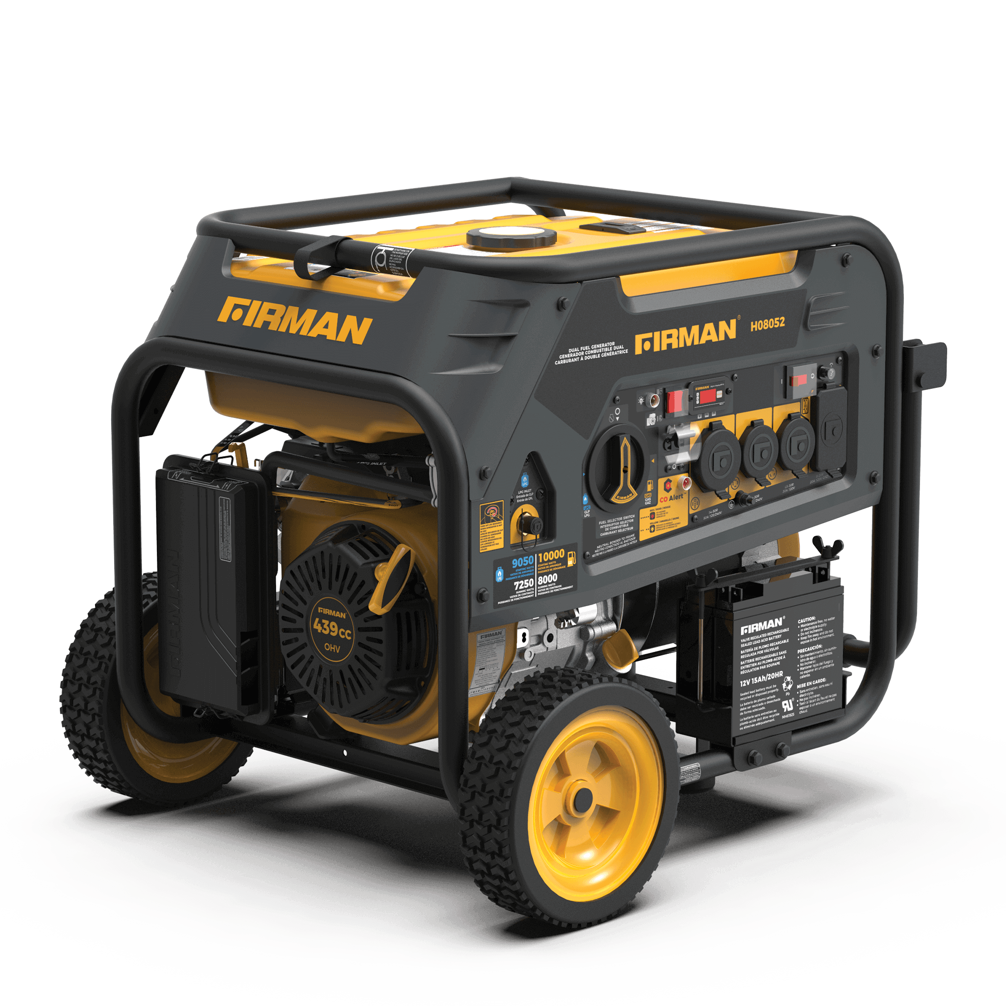 Firman H08052 Dual Fuel Portable Generator for RVs and backup power, available at Cabin Depot, engineered for all-weather durability.