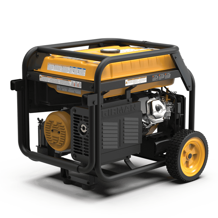 Firman H08052 Dual Fuel Portable Generator for RVs, backup power, and farms with 3-year warranty, engineered in the USA.