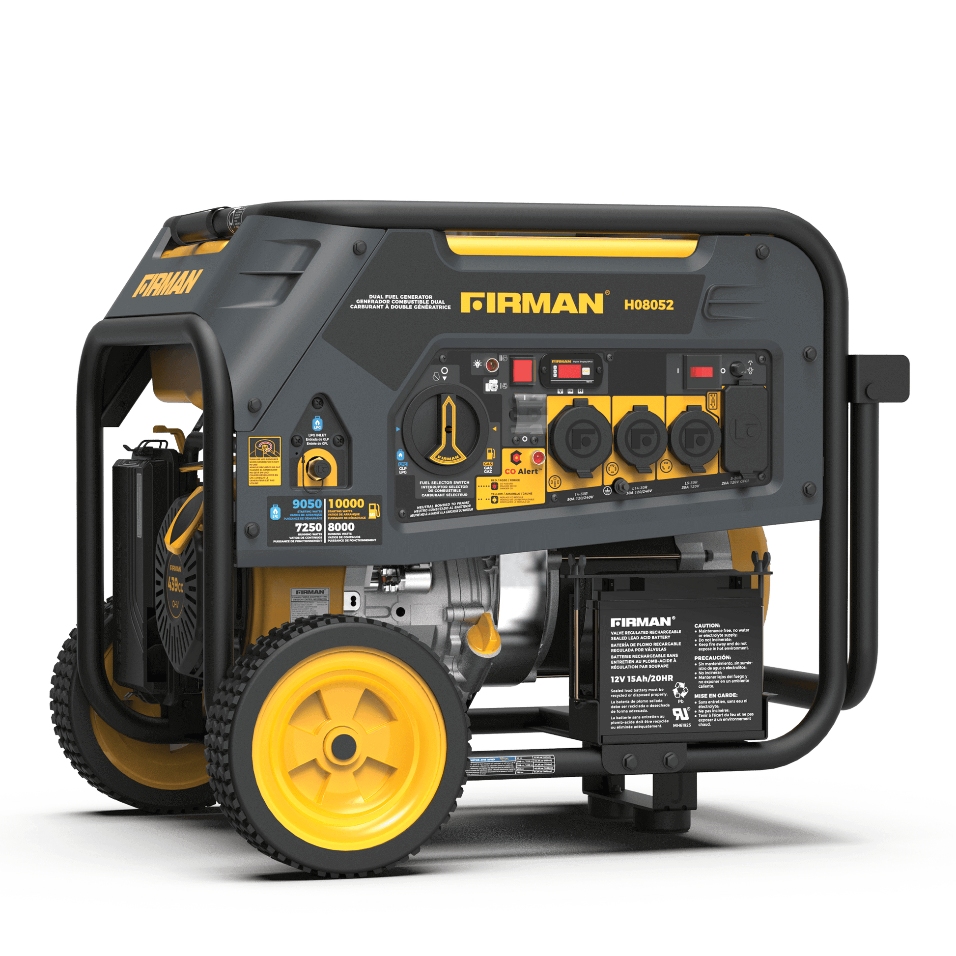 Firman Dual Fuel Portable Generator H08052 for RVs and backup power, available at Cabin Depot.