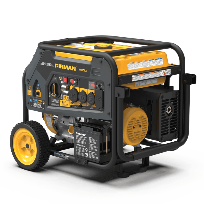 Firman Dual Fuel Portable Generator H08052 for RVs, backup, and farms. Engineered in the USA with 3-year warranty.