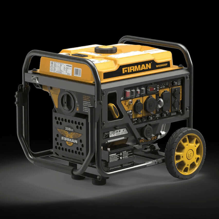 Firman 4200W Whisper Series Dual Fuel Generator - Cabin Depot, Remote Start with CO Alert, Portable, Quiet 64dB, Open Frame