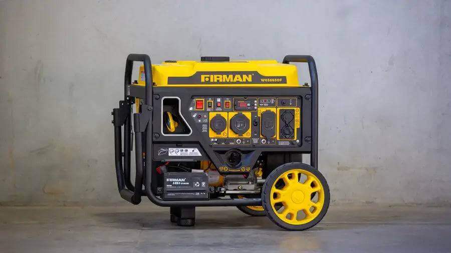 Firman 4200W Whisper Series portable generator with CO Alert, ideal for camping or home use, available at Cabin Depot.
