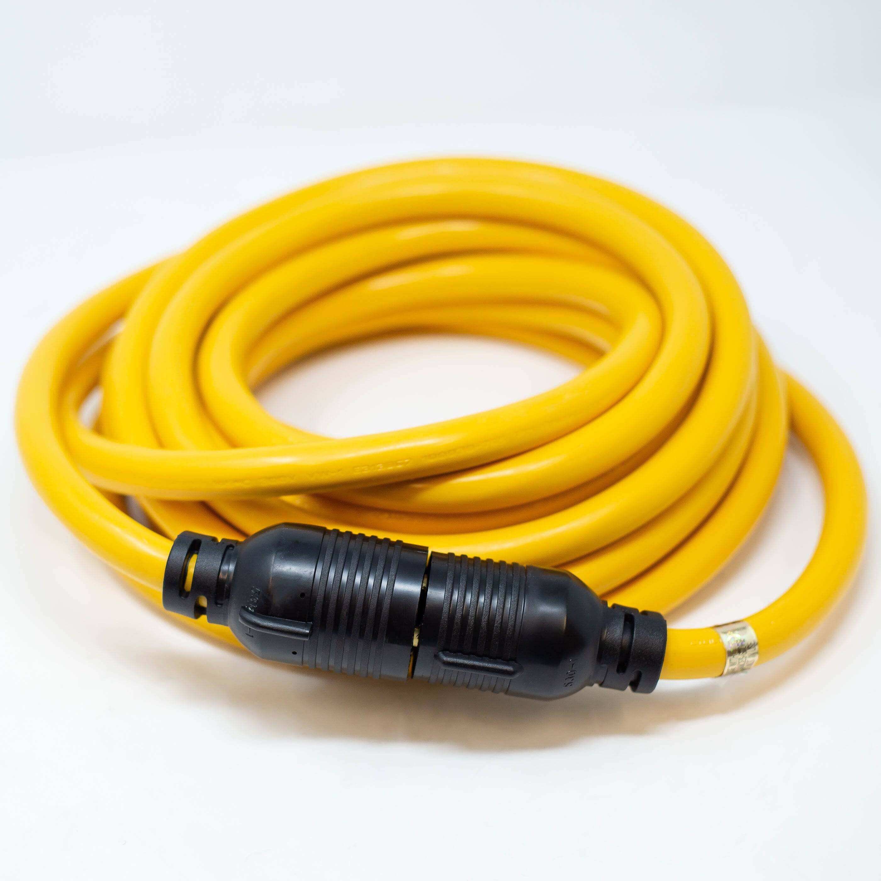 Firman 30A L14-30P to L14-30R Power Cord, 25FT, Gold, outdoor use, 2-year warranty, available at Cabin Depot