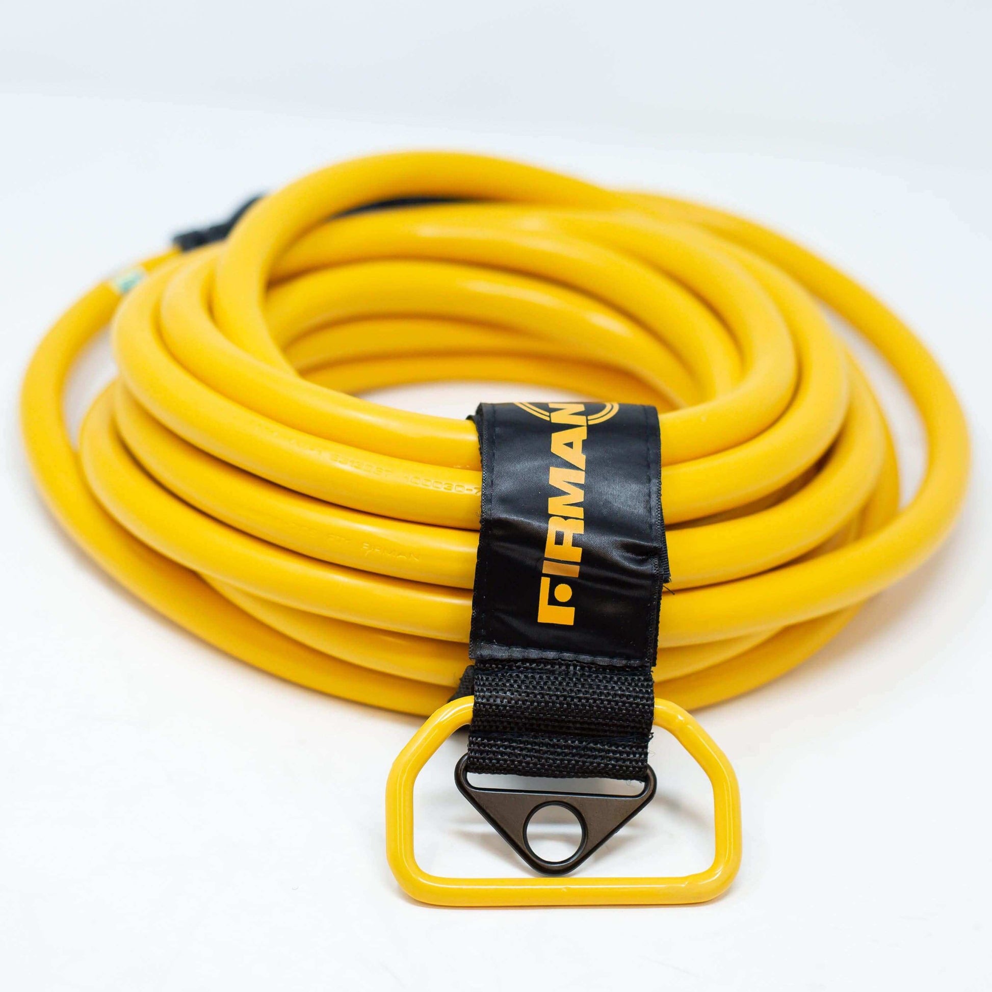 Firman 30A L14-30P to L14-30R power cord, 25FT length, gold color, suitable for outdoor use with FIRMAN generator, available at Cabin Depot.