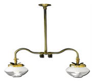 Falks Propane Double Ceiling Light, efficient indoor gas lighting from Cabin Depot, ideal for cottages and trailers.
