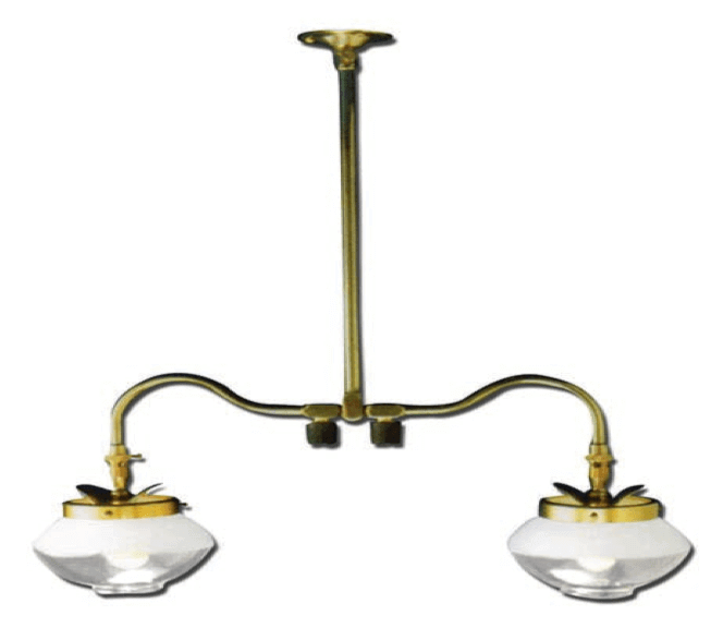 Falks Propane Double Ceiling Light, efficient indoor gas lighting from Cabin Depot, ideal for cottages and trailers.