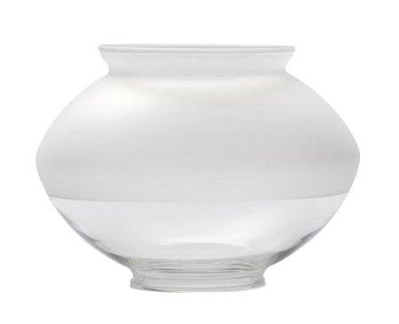 Falks Half Frosted #4 Replacement Globe for Cabin Depot gaslights, durable borosilicate Pyrex glass, 5.75" diameter, 4" height.