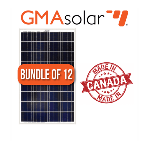 Bundle of 12 - 150 Watt Poly GMA Solar Panel