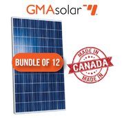 Bundle of 12 - 275 Watt Poly GMA Solar Panels made in Canada, available at The Cabin Depot.
