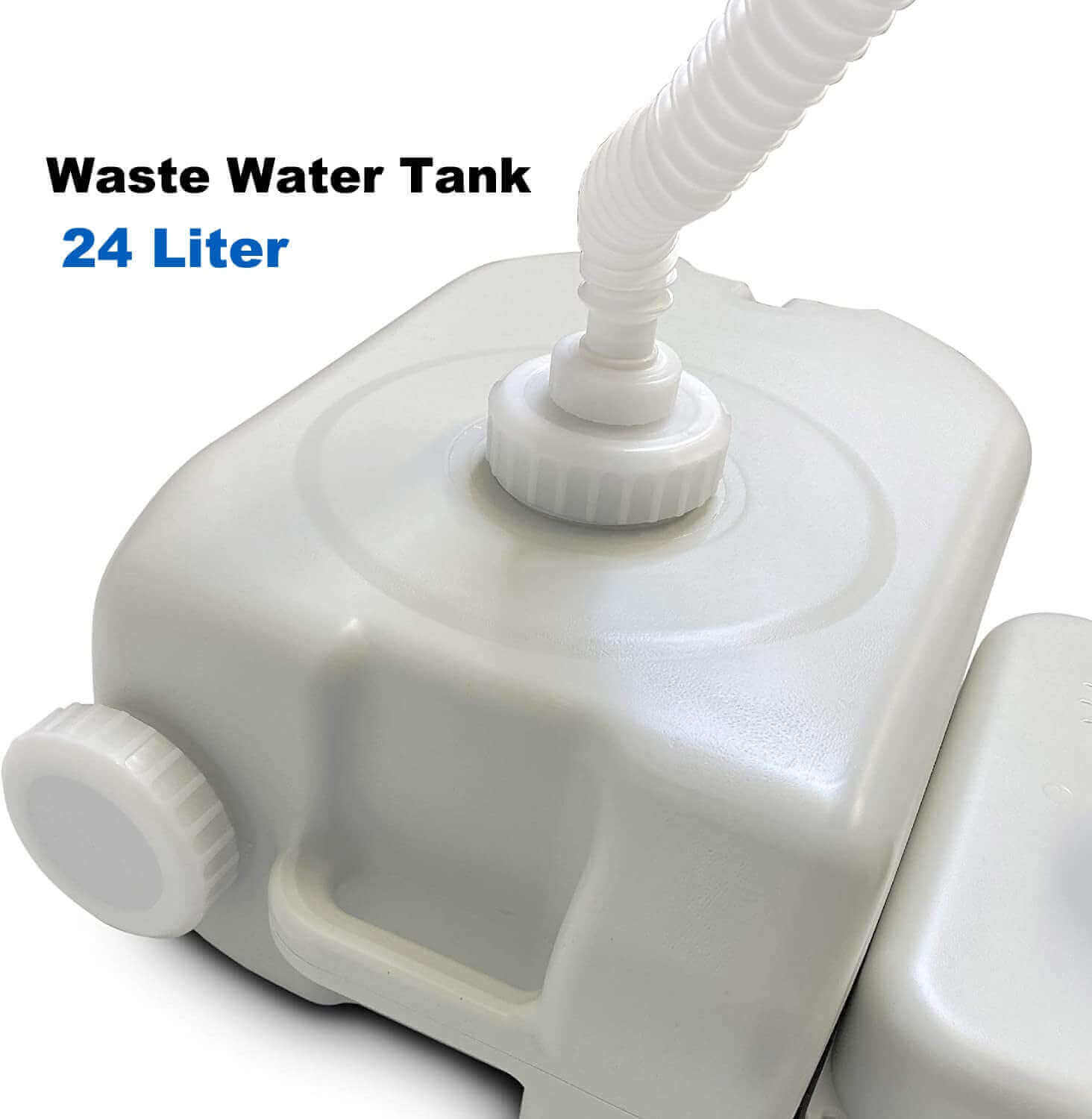 24-liter wastewater tank for HomeStead Portable Sink, ideal for off-grid use with Cabin Depot products.