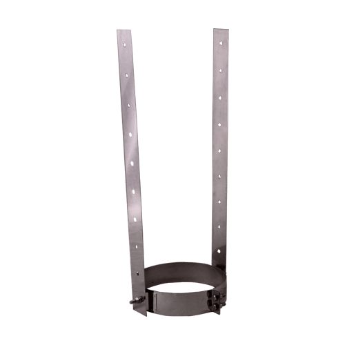 Stainless steel Summum Pro Elbow Support with galvanized straps for chimney weight distribution, product number SC-6ELS-2.