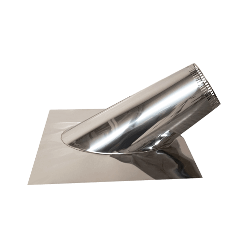 Summum Pro 45-60 Degree Roof Flashing with Storm Collar from Cabin Depot, stainless steel vented, product number SC-6RF03