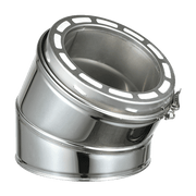 Summum Pro 45" Elbow stainless steel with clamps, CAN/ULC certified, Cabin Depot product, model SC-6EL45, indoor/outdoor use