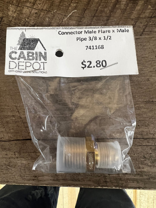 Martin 48-6-8 Connector Male Flare x Male Pipe 3/8" x 1/2" - by The Cabin Depot