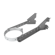 16-inch adjustable wall bracket for SUMMUM PRO chimney, Cabin Depot product, stainless steel band with galvanized brackets, SC-6AWB16.