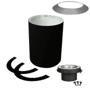 Summum Pro 16" round ceiling support kit with trims and insulated flue extension, available at Cabin Depot.