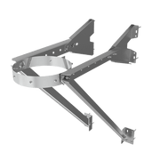 Summum Pro 16" Adjustable Tee Support for Chimney, 304 Stainless Steel, Cabin Depot. Product SC-6ATS with galvanized brackets.
