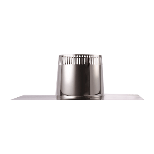 Summum Pro Roof Flashing with Storm Collar, made of 304 stainless steel, provides air circulation and seals roof connections.