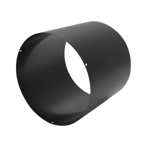 Summum Pro Finishing Trim Black for Chimneys - Cabin Depot Product SC-6BFT, used for wall thimble coverage.