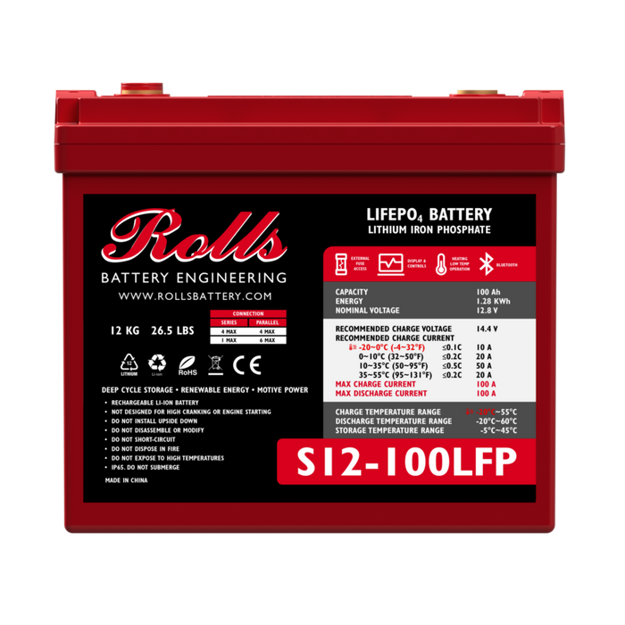 Rolls 12V 100AH LifePO4 Battery
