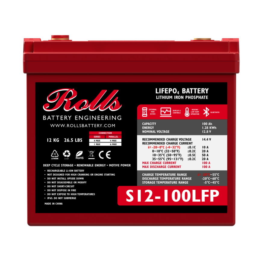 Rolls 12V 100AH LifePO4 Battery