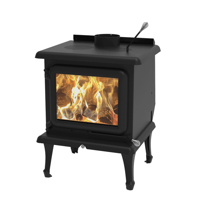 J. A. Roby Sirius Wood Stove with Fire Burning, Compact and Eco-friendly Design, CSA B415.1-10 & US EPA Certified.