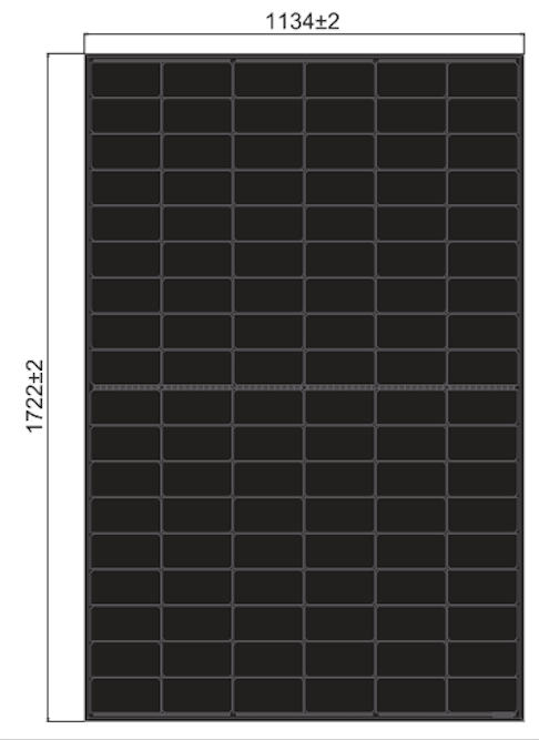 JA Solar 405W Mono Solar Panel with sleek black frame and backsheet, half-cell design for improved power and reduced shading.