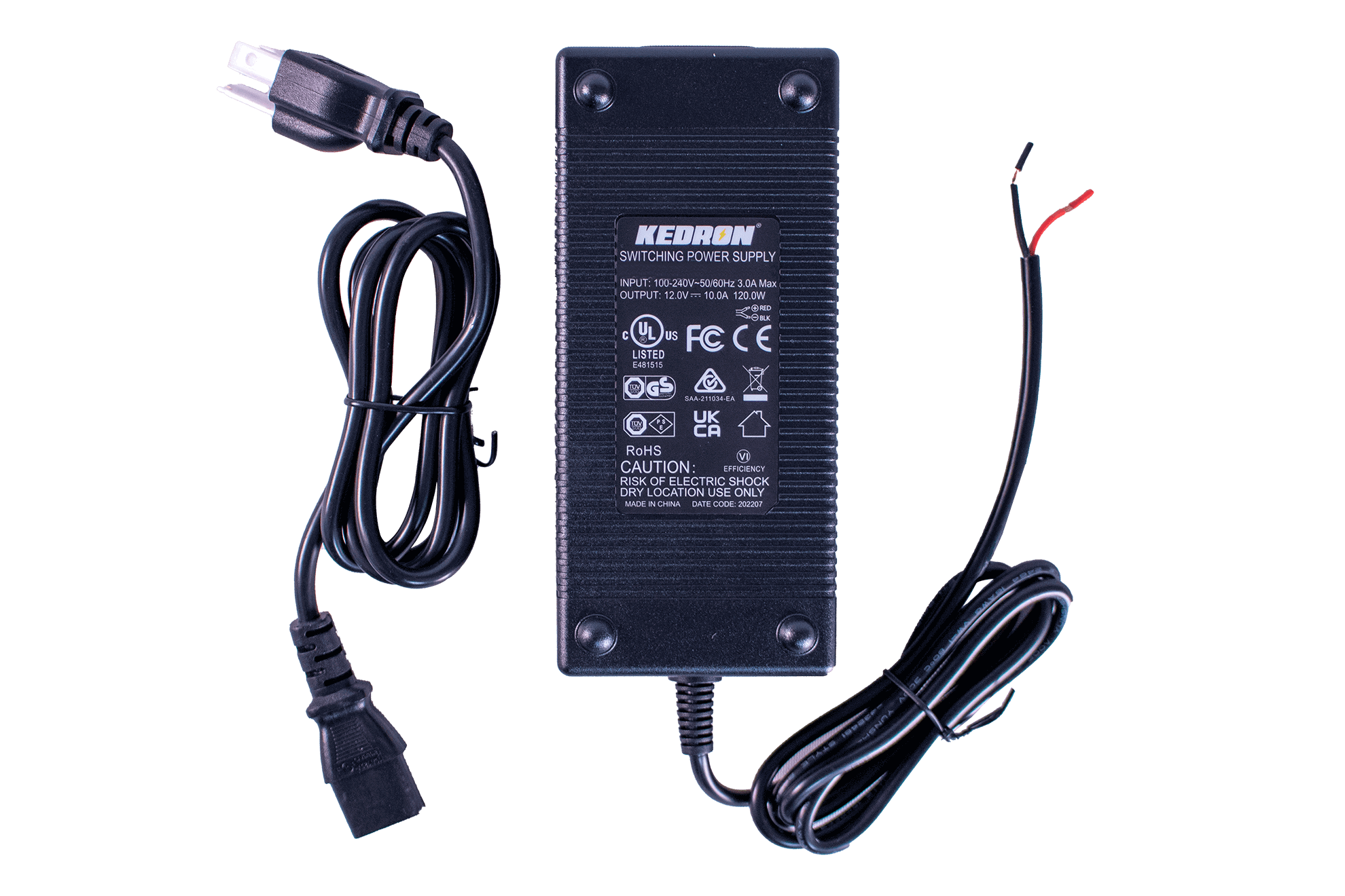 Kedron 12V/10A 110V Adapter by Cabin Depot - ETL Certified Power Converter for High-Quality Voltage Supply