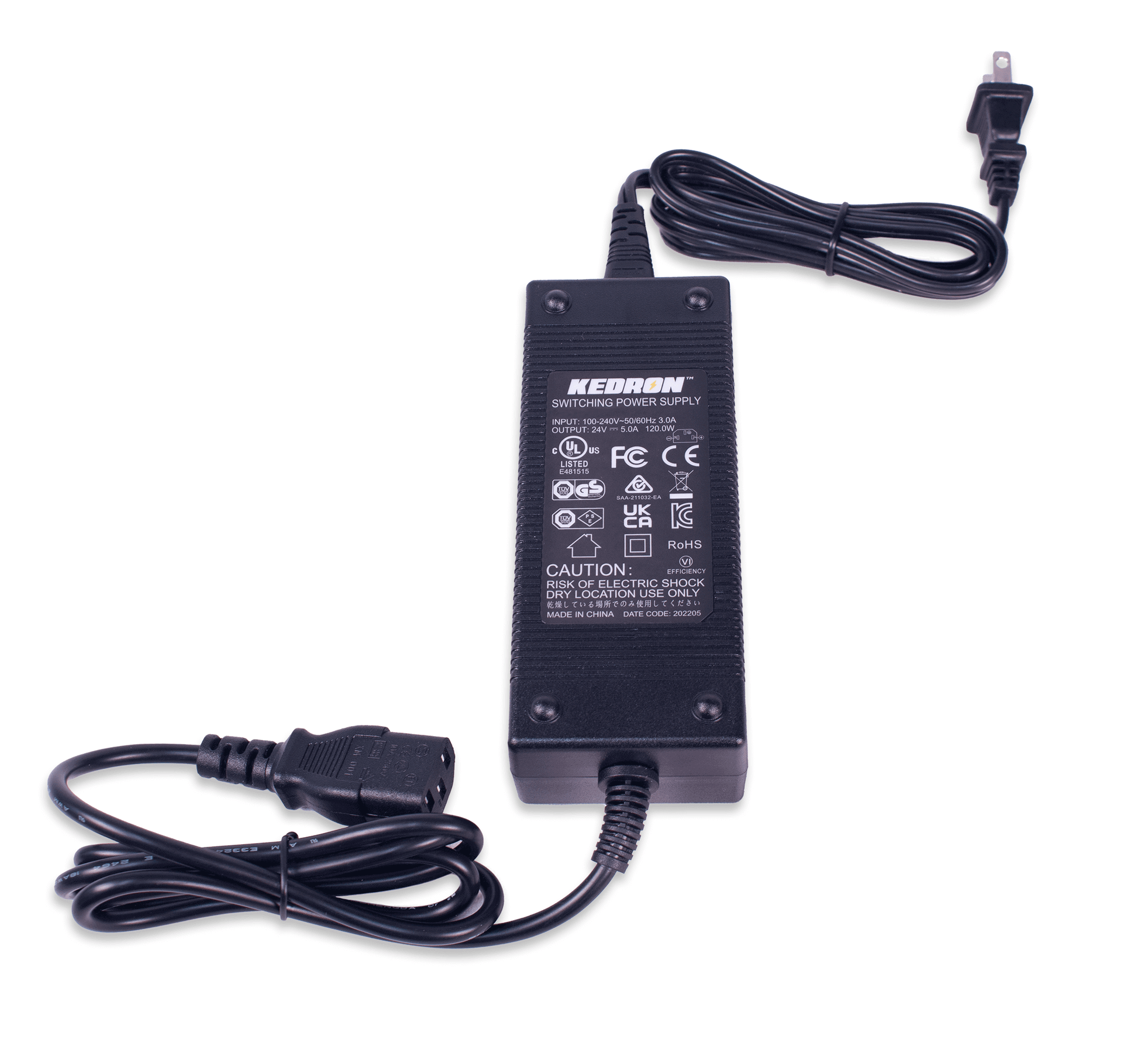 Kedron 24V/5A 110V Adapter, ETL Certified Power Converter | Cabin Depot